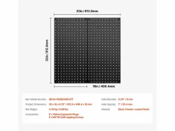 Paneles Perforados de Metal SucceBuy, 2 Paneles, 812,8x406,4 mm, para Herramientas de Taller