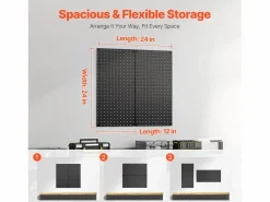 New Paneles Perforados de Metal SucceBuy, 2 Paneles, 609,6 x 304,8 mm, para Herramientas de Taller Panel De Pared