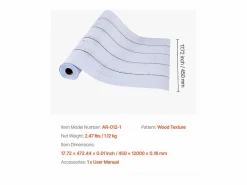 Outlet Papel Pintado Adhesivo de Pared SucceBuy, 45 cm x 12 m, Rollo Papel Pintado Autoadhesivo en Vinilo, Motivo Textura Madera Blanca, para Revestimiento de Pared Papel Pintado|Papel Pintado
