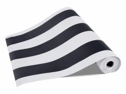Outlet Papel Pintado Adhesivo de Pared SucceBuy, 45 cm x 15 m, Rollo Papel Pintado Autoadhesivo Vinilo, Motivo Geométrico Moderno Negro , Estanco Blanco