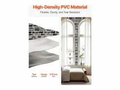 Papel Pintado Adhesivo de Pared SucceBuy, 45 cm x 10 m, Rollo de Papel Pintado Autoadhesivo en Vinilo, Motivo Ladrillo , para Revestimiento de Pared