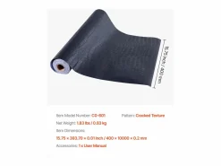Best Papel Pintado Adhesivo de Pared SucceBuy, 40 cm x 10 m, Rollo Papel Pintado Autoadhesivo Vinilo, Motivo Textura Agrietada Negra, para Revestimiento de Pared Negro