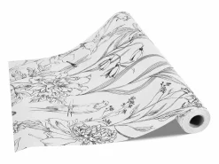 Clearance Papel Pintado Adhesivo de Pared SucceBuy, 45 cm x 10 m, Rollo Papel Pintado Autoadhesivo Vinilo, Motif Floral Botánico , Impermeable Blanco