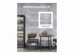 Papel Pintado Adhesivo de Pared SucceBuy, 40 cm x 15 m, Rollo Papel Pintado Autoadhesivo en Vinilo, Estilo Industrial Oscuro, para Revestimiento de Pared