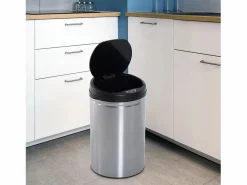Papelera automática con sensor, 30L, acero inoxidable, color (Ø30,5x51,5 cm)