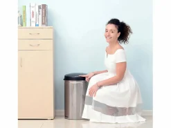 Papelera automática con sensor, 30L, acero inoxidable, color (Ø30,5x51,5 cm)
