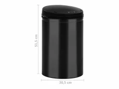 Sale Papelera automática con sensor de 30 litros acero al carbono negro 02_0006075 Cubo De Basura Para Cocina