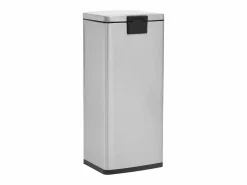 Best Helloshop26 Papelera con pedal antihuellas de 30 l acero inoxidable plateado color plata 02_0043857 Gris