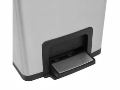 Best Helloshop26 Papelera con pedal antihuellas de 30 l acero inoxidable plateado color plata 02_0043857 Gris