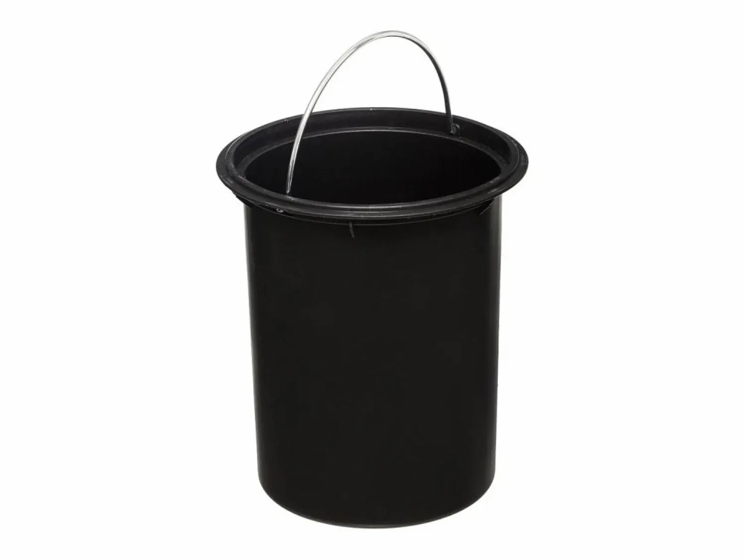 New Five Papelera de colores con tapa de bambú 3 l Negro