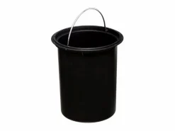 New Five Papelera de colores con tapa de bambú 3 l Negro