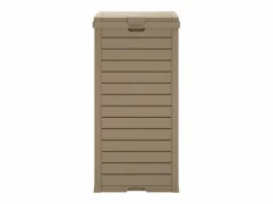 Papelera de exterior marrón claro 41x41x86 cm polipropileno 02_0006115 Cubo De Basura Para Cocina