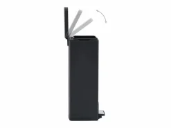 Clearance Helloshop26 Papelera de pedal antihuellas de acero inoxidable de 30 litros color 02_0006099 Negro