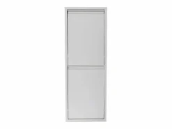 Clearance Helloshop26 Papelera de reciclaje de pared con 2 compartimentos extraíbles 93 x 33 x 25 cm color 03_0008198 Blanco