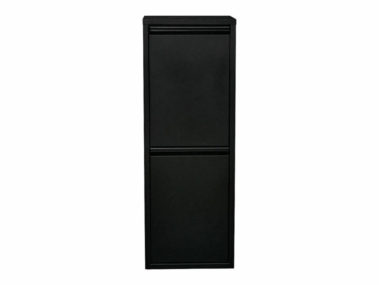 Helloshop26 Papelera de reciclaje de pared con 2 compartimentos extraíbles 93 x 33 x 25 cm color 03_0008199 Negro