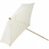 Sale Parasol Corypho con inclinación de color blanco. Sombrilla