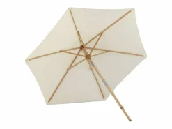 Sale Parasol Corypho con inclinación de color blanco. Sombrilla