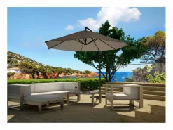 New Concept-Usine Parasol excéntrico Ø 300 cm PORTICCIO Gris
