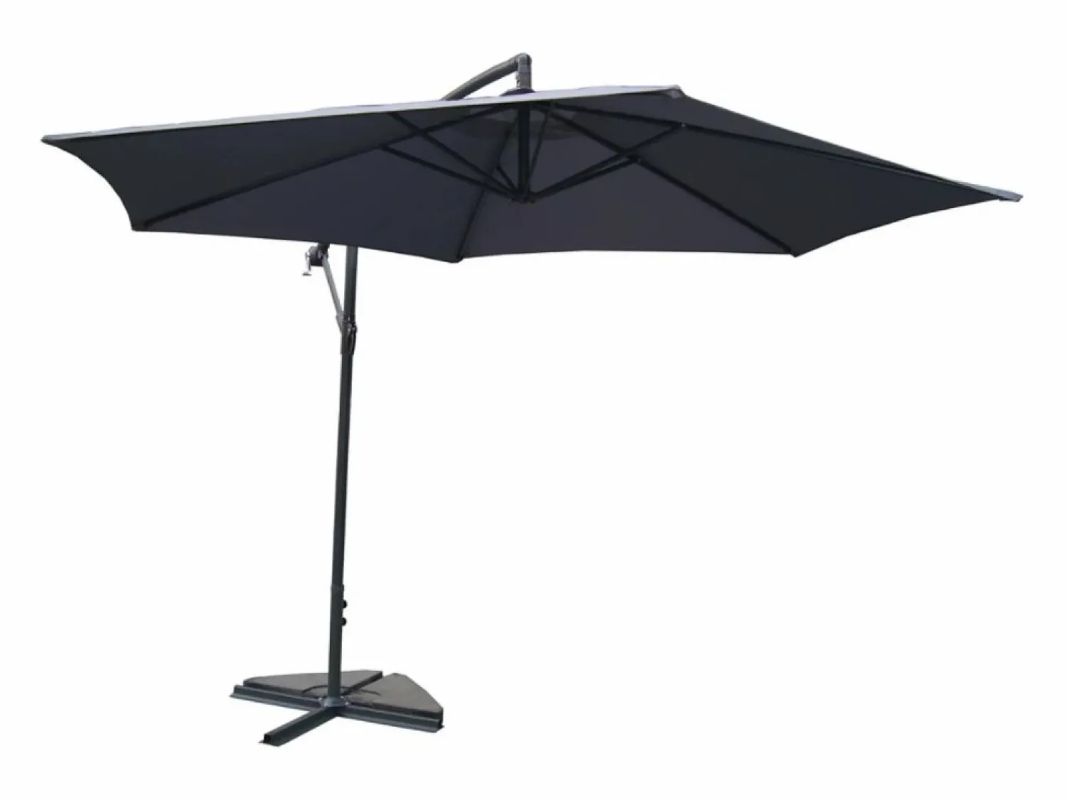 New Concept-Usine Parasol excéntrico Ø 300 cm PORTICCIO Gris