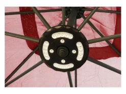 Concept-Usine Parasol excéntrico cuadrado con LED de 3x3 m SOLENZARA