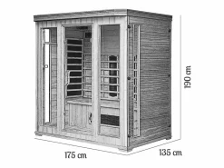 Best Parasol excéntrico 3x4 m gris CESARE Sauna De Infrarrojos