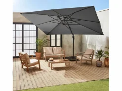 Clearance Parasol 3x4m rectangular desplazado Sombrilla