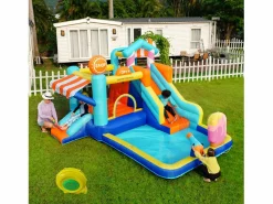 Merax Parque acuático inflable 7 en 1 para niños - 395 x 340 x 236 cm - Oxford - Con ventilador -
