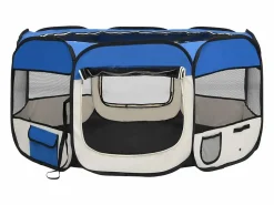 New Parque de perros plegable y bolsa transporte 125x125x61cm Seguridad Para Mascotas
