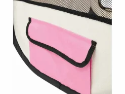 Sale Clicnbuy Parque de perros plegable y bolsa transporte 125x125x61cm Rosa