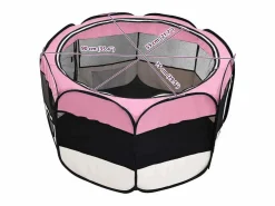 New Clicnbuy Parque de perros plegable bolsa de transporte 90x90x58 cm Rosa