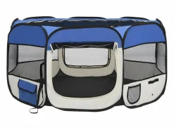 Online Parque de perros plegable y bolsa transporte 125x125x61cm ES227015 Seguridad Para Mascotas