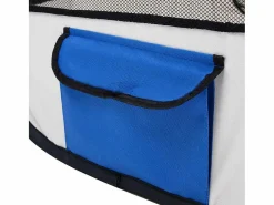 Hot Clicnbuy Parque de perros plegable y bolsa transporte 145x145x61cm Azul