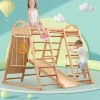 New Parque infantil 7 en 1 con tobogán, columpio y red de escalada, 140 x 120 x 120 cm Tobogán