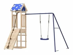 Parque infantil de exterior de madera maciza de pino ES711061 Columpio