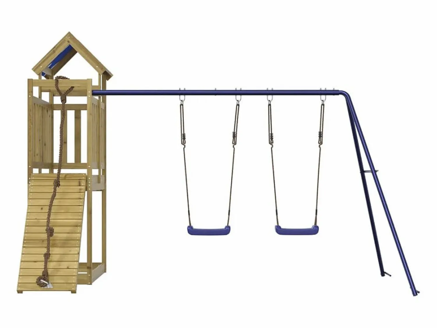 Outlet Parque infantil de exterior madera de pino impregnada ES162695 Marru00f3n