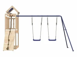 Parque infantil de exterior de madera maciza de pino ES344096