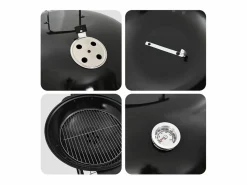 Best vidaxl Parrilla al aire libre con rueda 91 x 71 x 107 cm Metal Negro