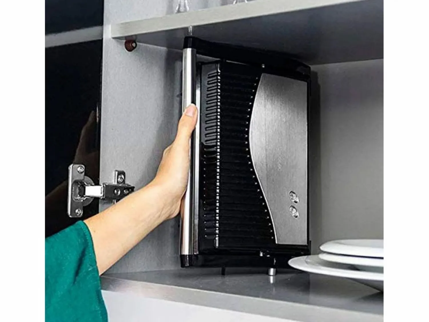 Online Parrilla eléctrica Cecotec Rock´nGrill 750 Full Open 750W inox/negro Plancha Cocina