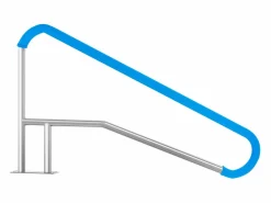 Discount Pasamanos de Piscina SucceBuy de Acero Inoxidable de 139.5 x 81 cm con Placa Base para Jacuzzis Accesorio Piscina