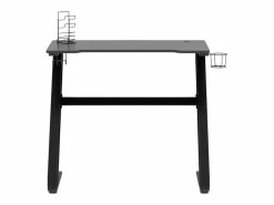 Best Garden Furniture Paul-François-Alain Escritorio gaming con patas en forma de ZZ 90x60x75 cm Negro