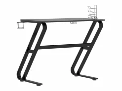 Best Garden Furniture Paul-François-Alain Escritorio gaming con patas en forma de ZZ 90x60x75 cm Negro