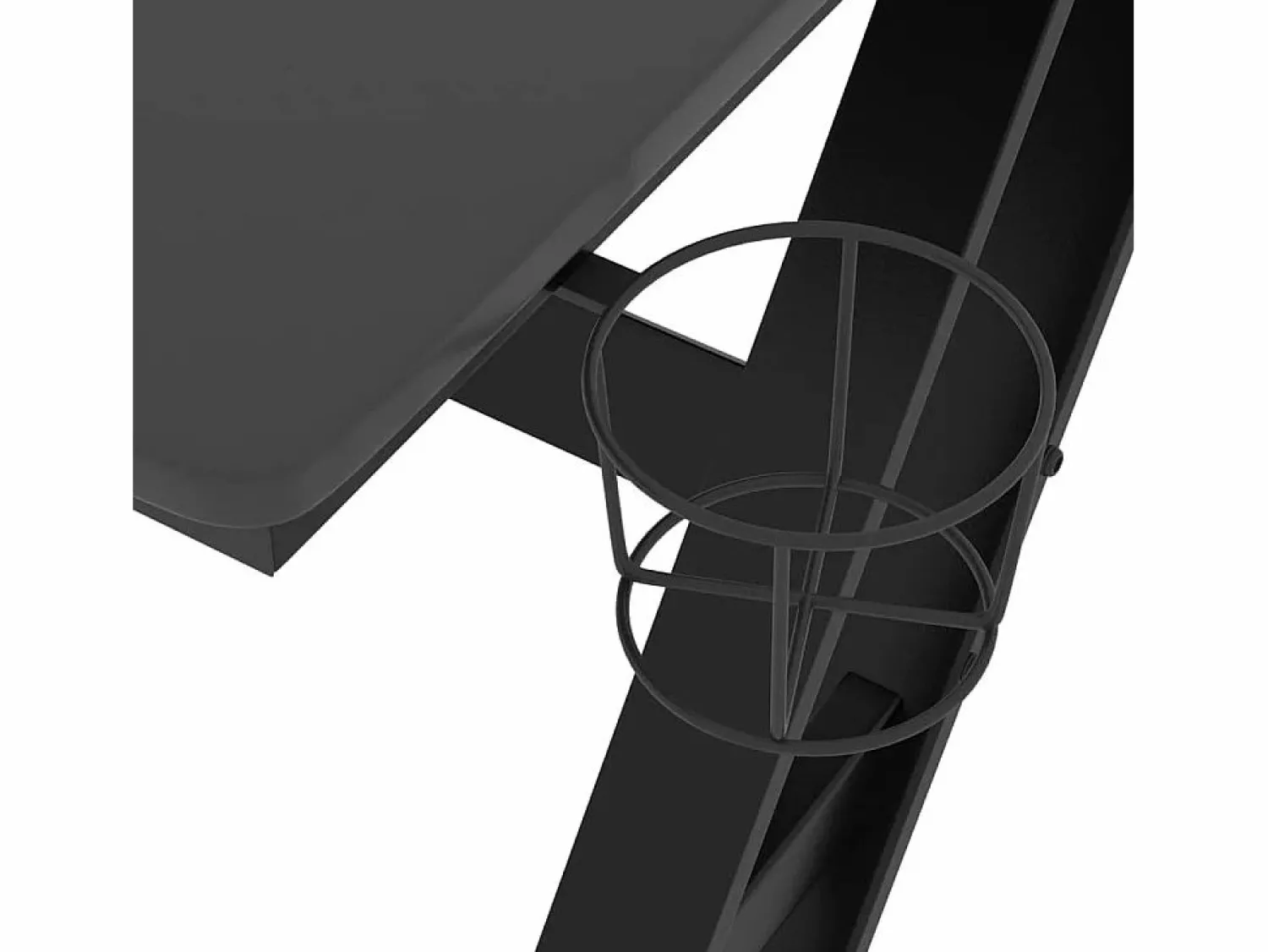 Best Garden Furniture Paul-François-Alain Escritorio gaming con patas en forma de ZZ 90x60x75 cm Negro