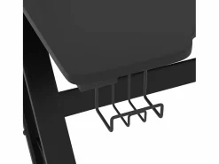Best Garden Furniture Paul-François-Alain Escritorio gaming con patas en forma de ZZ 90x60x75 cm Negro