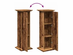 Outlet Pedestal con almacenamiento de madera vieja de ingeniería de madera Decoración De Jardín