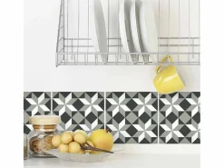 Draeger Pegatinas de azulejos 15 X 15 cm - Estrellas geométricas