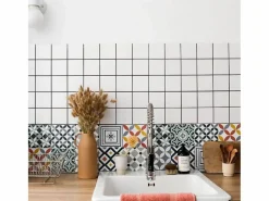 Draeger Pegatinas de azulejos 15 X 15 cm - Estrellas geométricas