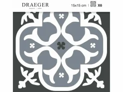 Draeger Pegatinas de azulejos 15 X 15 cm - Lirio