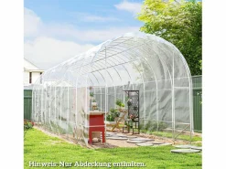 Película de invernadero de 8 x 10 m de grosor con protección UV, resistente al agua, para túneles de cultivo de plástico (1000 x 800 x 1 cm) Transparente