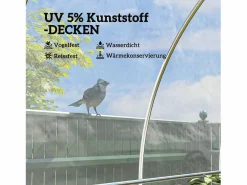 Película de invernadero de 8 x 10 m de grosor con protección UV, resistente al agua, para túneles de cultivo de plástico (1000 x 800 x 1 cm) Transparente