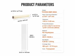 Outlet Película de Protección de Alfombra, SucceBuy 61 cm × 60.96 m Película de Protección de Alfombra Autoadhesiva, PE Mat Shield Transparente
